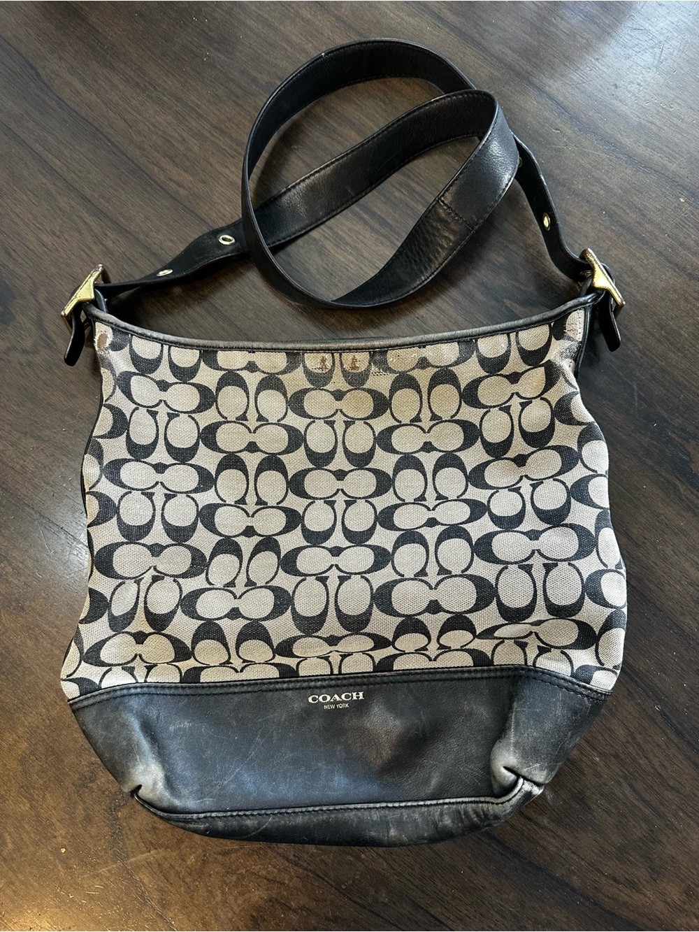 Coach Signature Jacquard Hobo Bag